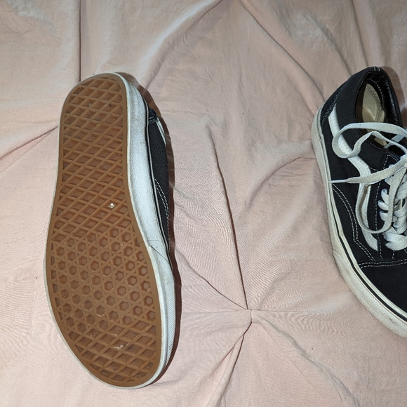 VANS OFF THE WALL LACE-UP LOW TOP SHOES SNEAKERS MEN Size 6.5 Women Size 8 black - Picture 8 of 10